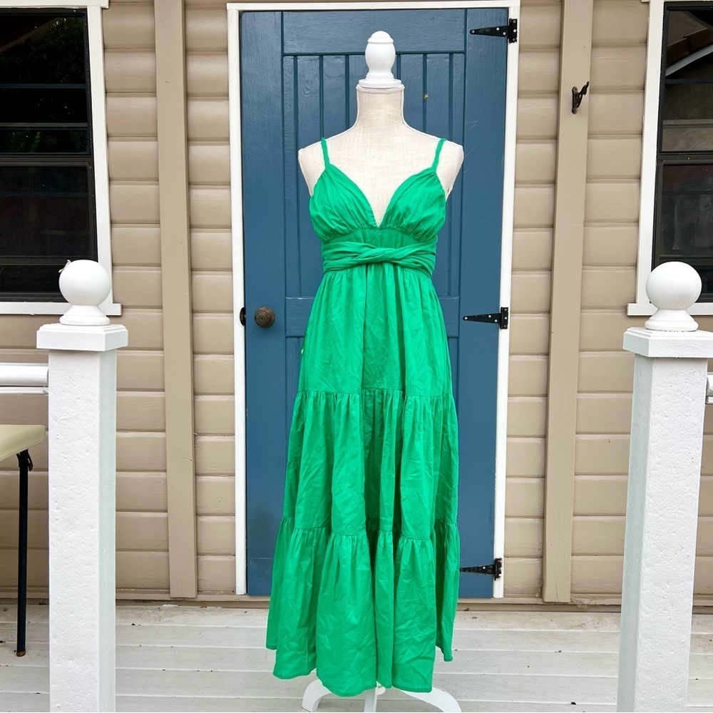 Hello Molly Vibrant Green Maxi Dress Women’s Size 6